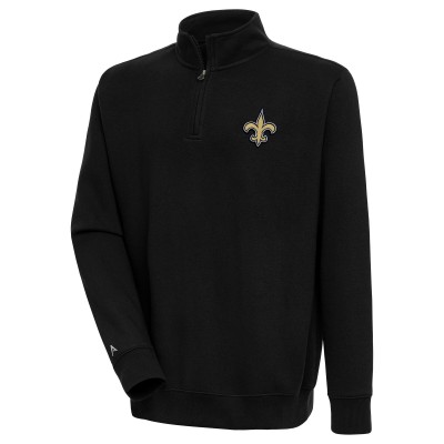 Кофта на короткой молнии New Orleans Saints Antigua Victory - Black