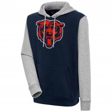 Толстовка Chicago Bears Antigua Victory Colorblock - Navy/Heather Gray