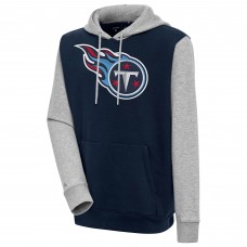 Толстовка Tennessee Titans Antigua Victory Colorblock - Navy/Heather Gray