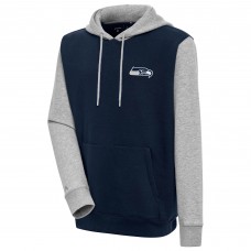 Толстовка Seattle Seahawks Antigua Victory Colorblock - Navy/Heather Gray