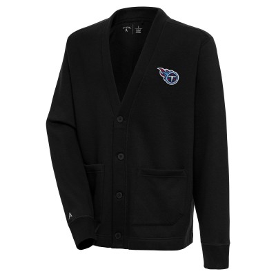 Tennessee Titans Antigua Victory Button-Up Cardigan - Black