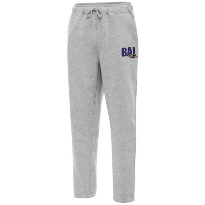 Baltimore Ravens Antigua Heather Gray Victory Sweatpants