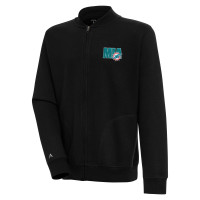 Miami Dolphins Antigua Black Victory Full-Zip Jacket