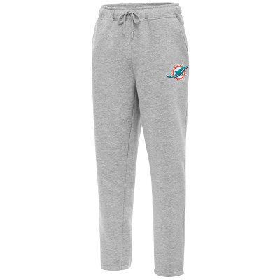 Miami Dolphins Antigua Heather Gray Victory Sweatpants