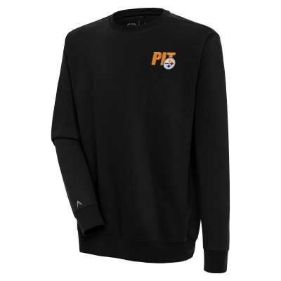 Свитшот Pittsburgh Steelers Antigua Black Victory Pullover
