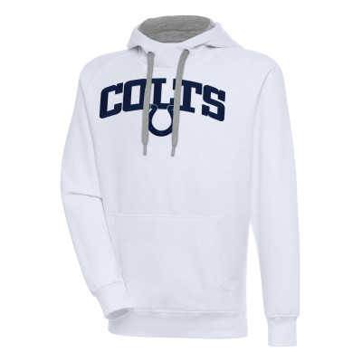 Indianapolis Colts Antigua White Victory Pullover Hoodie