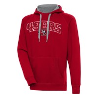 San Francisco 49ers Antigua Scarlet Victory Pullover Hoodie