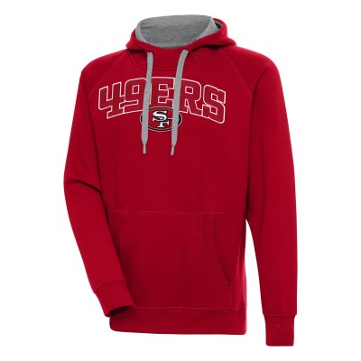 San Francisco 49ers Antigua Scarlet Victory Pullover Hoodie
