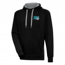 Miami Dolphins Antigua Black Victory Pullover Hoodie