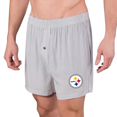 Pittsburgh Steelers Concepts Sport Melody Woven Boxer - Gray