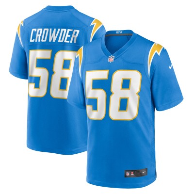 Игровая джерси Tae Crowder Los Angeles Chargers Nike Team Game - Powder Blue