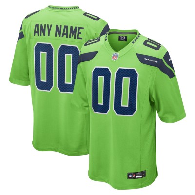 Именная игровая джерси Seattle Seahawks Nike Alternate Game - Neon Green