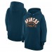 Unisex Denver Broncos Starter Navy Half Ball Team Fleece Pullover Hoodie