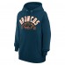 Unisex Denver Broncos Starter Navy Half Ball Team Fleece Pullover Hoodie