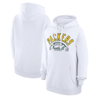 Толстовка Unisex Green Bay Packers Starter White Half Ball Team Fleece