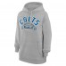 Unisex Indianapolis Colts Starter Heather Gray Half Ball Team Fleece Pullover Hoodie
