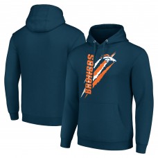 Толстовка Unisex Denver Broncos Starter Navy Color Scratch Fleece