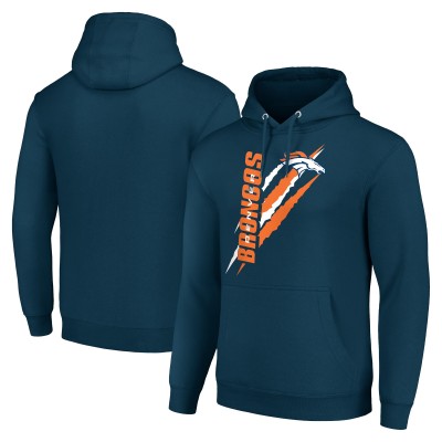 Толстовка Unisex Denver Broncos Starter Navy Color Scratch Fleece