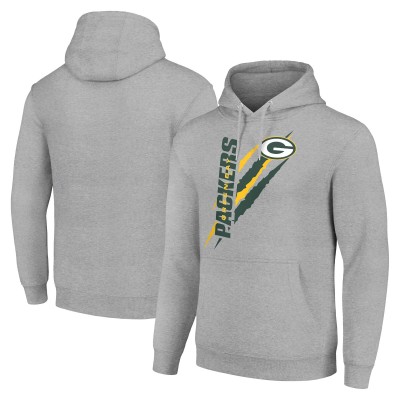 Толстовка Unisex Green Bay Packers Starter Heather Gray Color Scratch Fleece