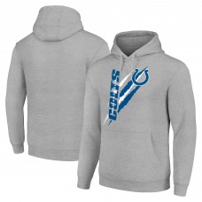 Unisex Indianapolis Colts Starter Heather Gray Color Scratch Fleece Pullover Hoodie
