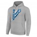 Unisex Indianapolis Colts Starter Heather Gray Color Scratch Fleece Pullover Hoodie