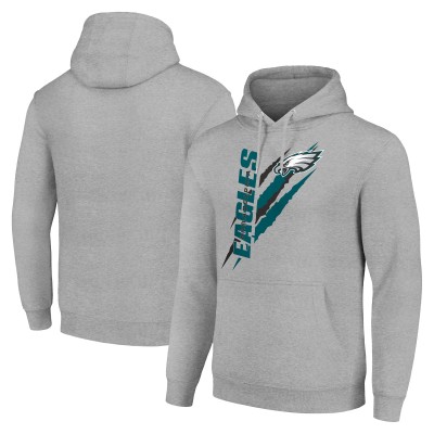 Толстовка Philadelphia Eagles Starter Unisex Color Scratch Fleece - Heather Gray