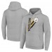Unisex Pittsburgh Steelers Starter Heather Gray Color Scratch Fleece Pullover Hoodie