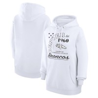 Unisex Denver Broncos Starter White Arch Team Fleece Pullover Hoodie