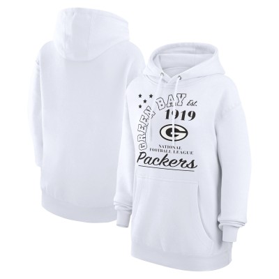 Толстовка Unisex Green Bay Packers Starter White Arch Team Fleece