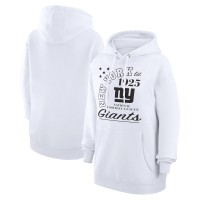 Unisex New York Giants Starter White Arch Team Fleece Pullover Hoodie