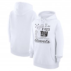 Unisex New York Giants Starter White Arch Team Fleece Pullover Hoodie