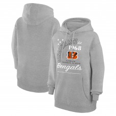 Unisex Cincinnati Bengals Starter Heather Gray Arch Team Fleece Pullover Hoodie