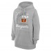 Unisex Cincinnati Bengals Starter Heather Gray Arch Team Fleece Pullover Hoodie