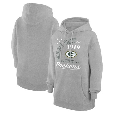 Толстовка Unisex Green Bay Packers Starter Heather Gray Arch Team Fleece