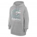 Unisex Miami Dolphins Starter Heather Gray Arch Team Fleece Pullover Hoodie