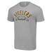 Pittsburgh Steelers Starter Heather Gray Half Ball Team T-Shirt
