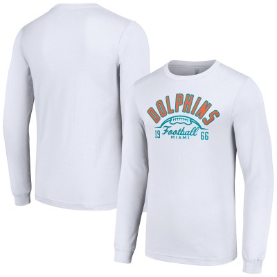 Футболка с длинным рукавом Miami Dolphins Starter Half Ball Team - White