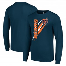 Футболка с длинным рукавом Chicago Bears Starter Color Scratch - Navy