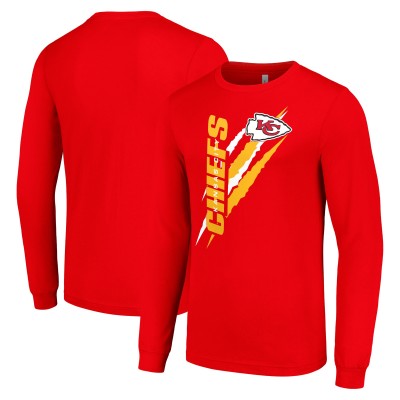 Kansas City Chiefs Starter Red Color Scratch Long Sleeve T-Shirt