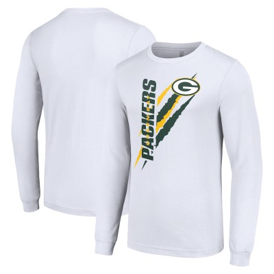 Футболка с длинным рукавом Green Bay Packers Starter White Color Scratch