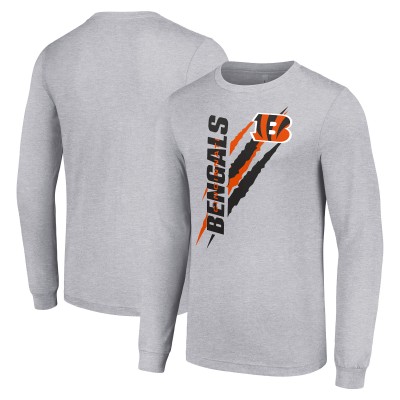 Футболка с длинным рукавом Cincinnati Bengals Starter Color Scratch - Heather Gray