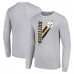 Pittsburgh Steelers Starter Heather Gray Color Scratch Long Sleeve T-Shirt