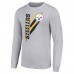 Pittsburgh Steelers Starter Heather Gray Color Scratch Long Sleeve T-Shirt