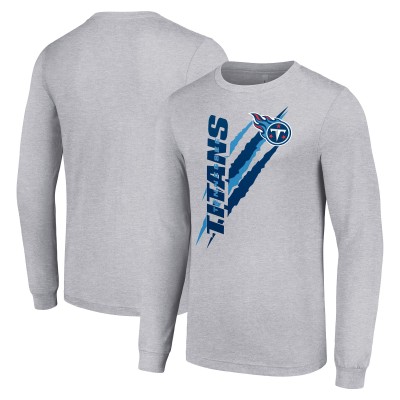 Футболка с длинным рукавом Tennessee Titans Starter Color Scratch - Heather Gray
