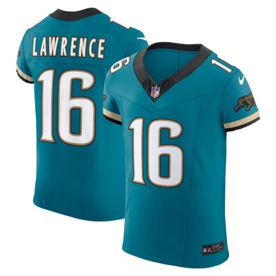 Игровая джерси Trevor Lawrence Jacksonville Jaguars Nike Prowler Throwback Vapor F.U.S.E. Elite - Teal