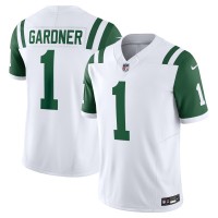 Джерси New York Jets Ahmad Sauce Gardner Nike White Classic Alternate Vapor F.U.S.E. Limited