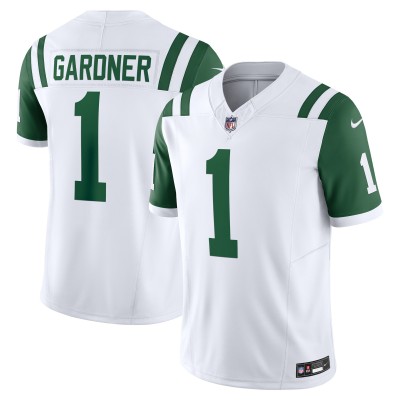 Джерси New York Jets Ahmad Sauce Gardner Nike White Classic Alternate Vapor F.U.S.E. Limited