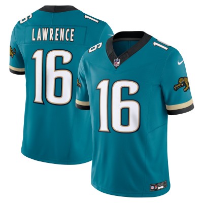 Игровая джерси Trevor Lawrence Jacksonville Jaguars Nike Prowler Throwback Vapor F.U.S.E. Limited - Teal