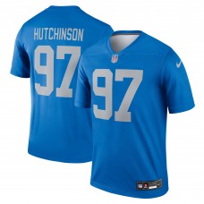 Aidan Hutchinson Detroit Lions Nike Alternate Legend Player Performance Top - Blue