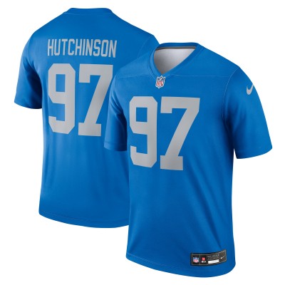 Aidan Hutchinson Detroit Lions Nike Alternate Legend Player Performance Top - Blue